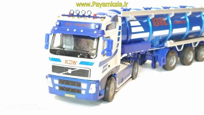 ماکت نفت کش (KDW 1:50) جعبه دار (OIL TANK TRUCK) آبی