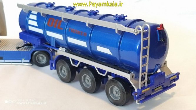 ماکت نفت کش (KDW 1:50) جعبه دار (OIL TANK TRUCK) آبی