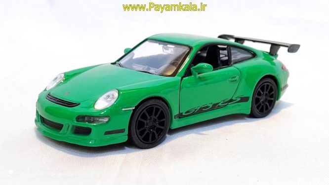 ماشین فلزی پورشه(PORSCHE 911 (997)GT3 RS BY WELLY) سبز