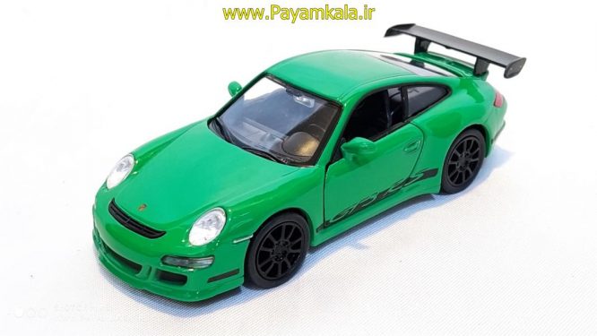 ماشین فلزی پورشه(PORSCHE 911 (997)GT3 RS BY WELLY) سبز