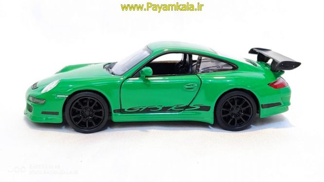 ماشین فلزی پورشه(PORSCHE 911 (997)GT3 RS BY WELLY) سبز