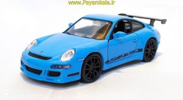 ماشین فلزی پورشه(PORSCHE 911 (997)GT3 RS BY WELLY) آبی