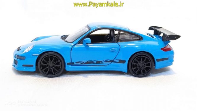 ماشین فلزی پورشه(PORSCHE 911 (997)GT3 RS BY WELLY) آبی