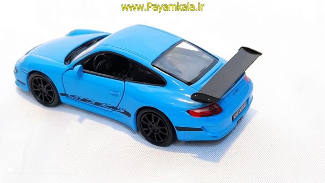 ماشین فلزی پورشه(PORSCHE 911 (997)GT3 RS BY WELLY) آبی