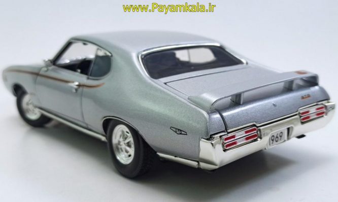 ماکت پونتیاک جی.تی.او 1969(1:18)(PONTIAC 1969 GTO BY MOTOR MAX) نقره 