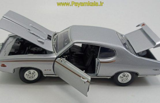 ماکت پونتیاک جی.تی.او 1969(1:18)(PONTIAC 1969 GTO BY MOTOR MAX) نقره 