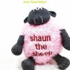 عروسک پولیشی بره ناقلا سایز متوسط (SHAUN THE SHEEP 1290) صورتی