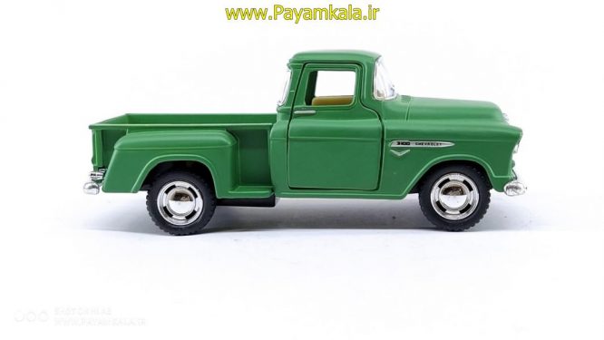 (رنگ مات) ماشین فلزی وانت شورلت فورد (1955 CHEVY STEPSIDE PICKUP) سبز