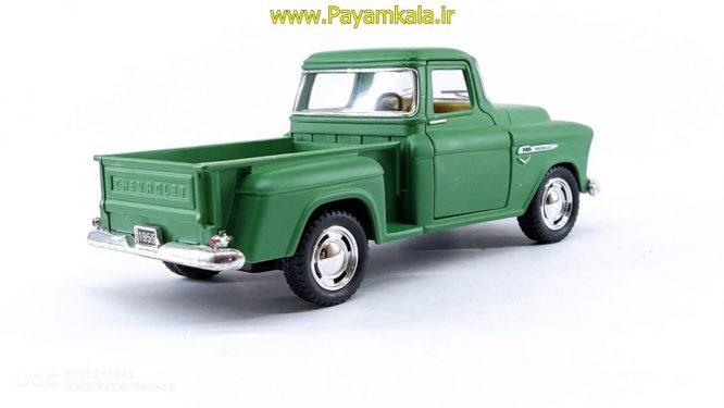 (رنگ مات) ماشین فلزی وانت شورلت فورد (1955 CHEVY STEPSIDE PICKUP) سبز