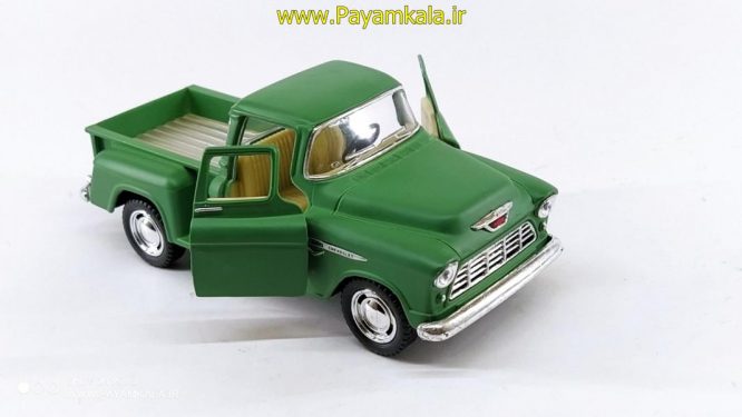 (رنگ مات) ماشین فلزی وانت شورلت فورد (1955 CHEVY STEPSIDE PICKUP) سبز