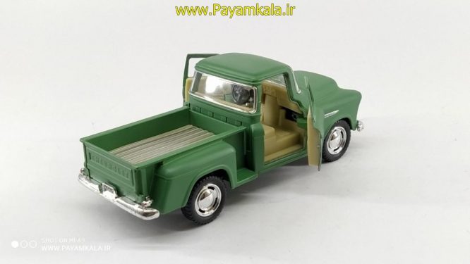 (رنگ مات) ماشین فلزی وانت شورلت فورد (1955 CHEVY STEPSIDE PICKUP) سبز