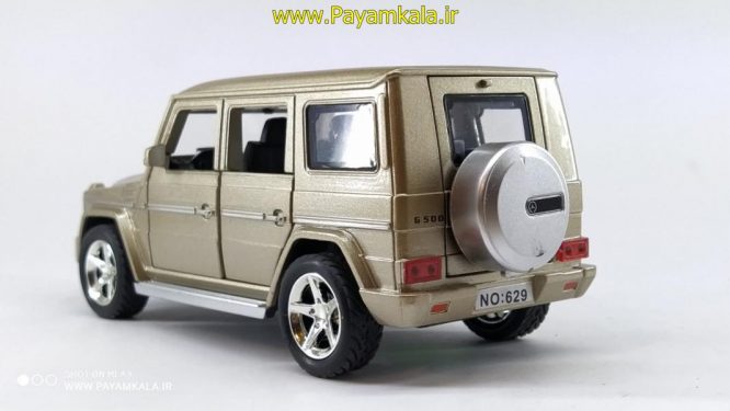 ماشین فلزی مرسدس بنز جی کلاس شش دربازشو (G500 BY DIECAST REPLICA) بژ