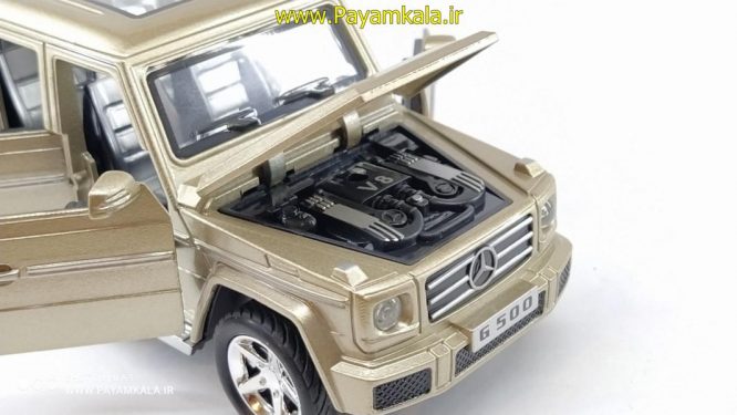 ماشین فلزی مرسدس بنز جی کلاس شش دربازشو (G500 BY DIECAST REPLICA) بژ