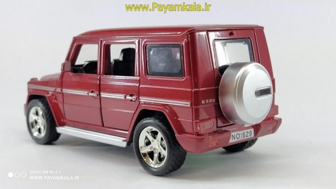 ماشین فلزی مرسدس بنز جی کلاس شش دربازشو (G500 BY DIECAST REPLICA)آلبالویی