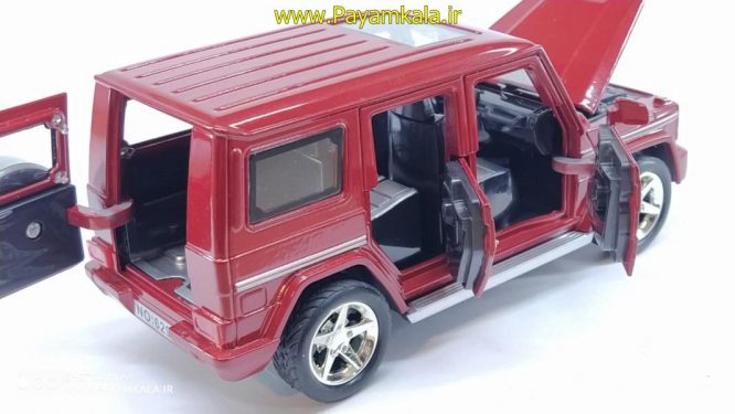 ماشین فلزی مرسدس بنز جی کلاس شش دربازشو (G500 BY DIECAST REPLICA)آلبالویی