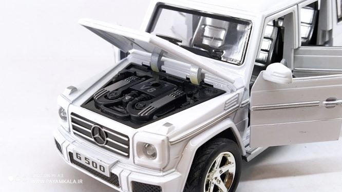 ماشین فلزی مرسدس بنز جی کلاس شش دربازشو (G500 BY DIECAST REPLICA)سفید