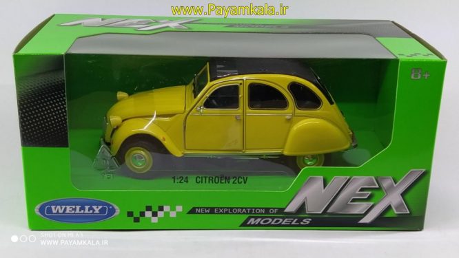 ماکت سیتروئن ژیان (CITROEN 2CV 1:24 BY WELLY) زرد