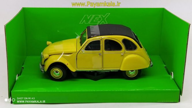 ماکت سیتروئن ژیان (CITROEN 2CV 1:24 BY WELLY) زرد