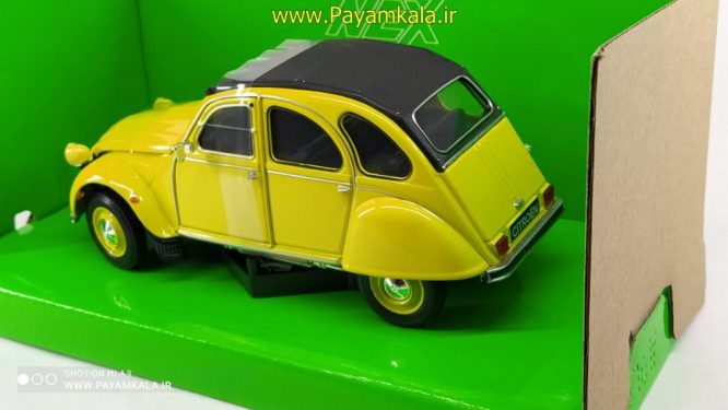 ماکت سیتروئن ژیان (CITROEN 2CV 1:24 BY WELLY) زرد