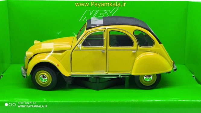 ماکت سیتروئن ژیان (CITROEN 2CV 1:24 BY WELLY) زرد