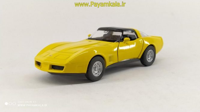 ماشین فلزی شورلت کروت1982 (CHEVROLET CORVETTE COUPE BY WELLY) زرد