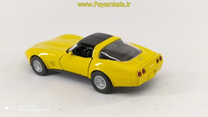 ماشین فلزی شورلت کروت1982 (CHEVROLET CORVETTE COUPE BY WELLY) زرد