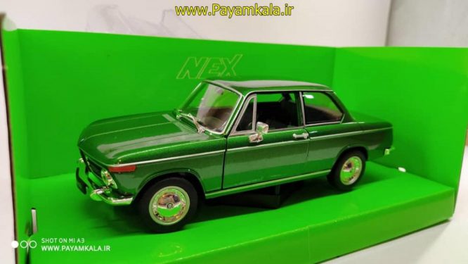 ماکت ماشین بی ام و 2002(BMW 2002TI BY WELLY)(1:24)رنگ سبز