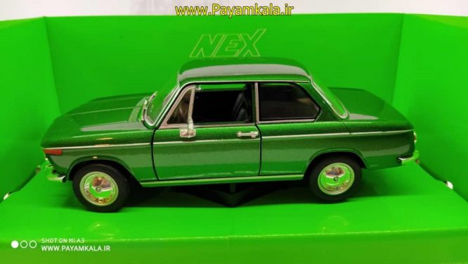 ماکت ماشین بی ام و 2002(BMW 2002TI BY WELLY)(1:24)رنگ سبز