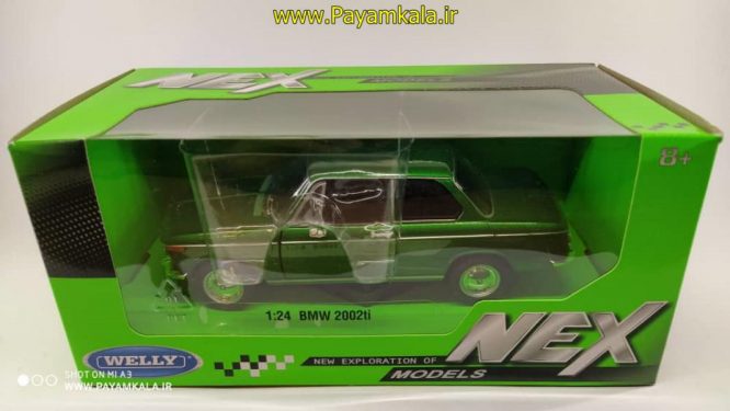 ماکت ماشین بی ام و 2002(BMW 2002TI BY WELLY)(1:24)رنگ سبز