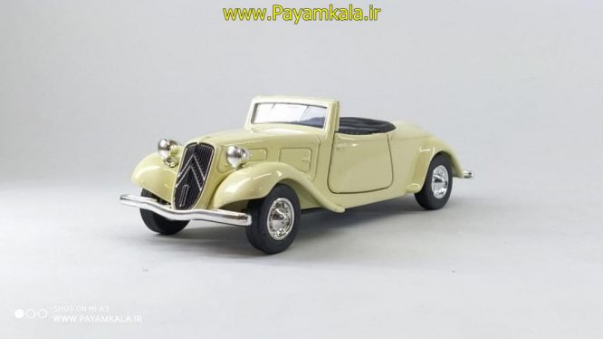 ماشین فلزی سیتروئن 1939(CITROEN 1939 B11 TRACTION AVANT BY WELLY)کرم