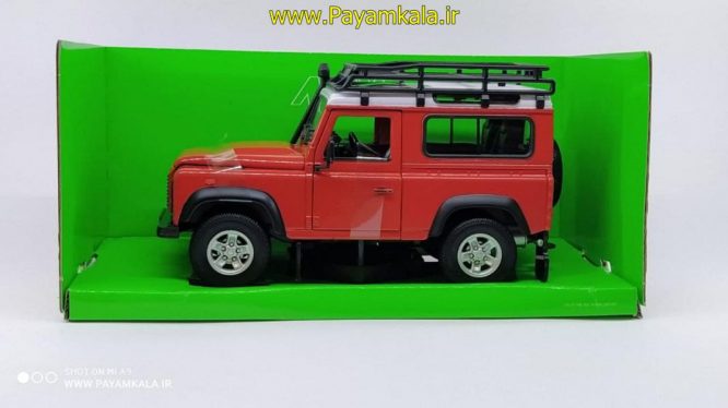 ماکت فلزی لندرور دیفندر (1:24) (LAND ROVER DEFENDER BY WELLY) قرمز