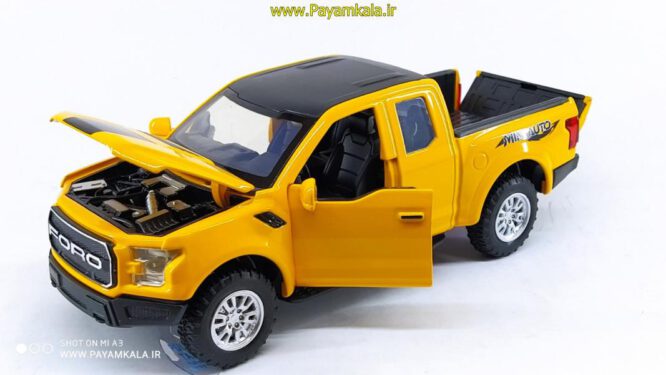 ماشین اسباب بازی وانت فورد ( FORD BY MINIAUTO ) زرد