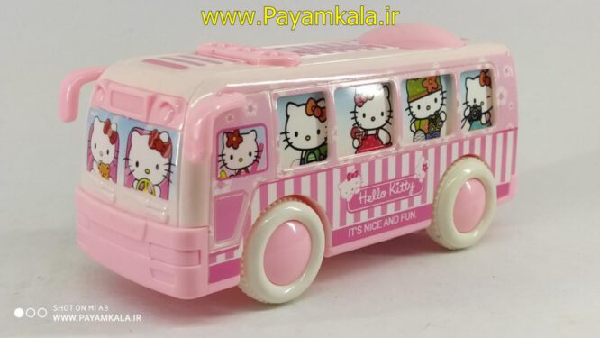 اتوبوس اسباب بازی صورتی کم رنگ ( hello kitty 958-3A )