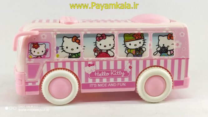 اتوبوس اسباب بازی صورتی کم رنگ ( hello kitty 958-3A )