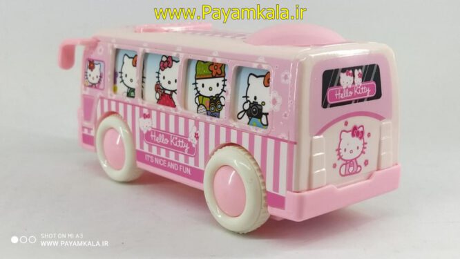 اتوبوس اسباب بازی صورتی کم رنگ ( hello kitty 958-3A )