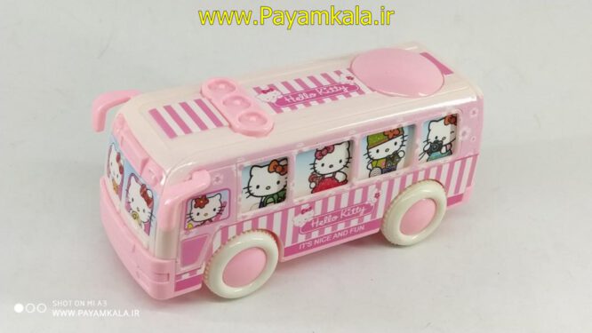 اتوبوس اسباب بازی صورتی کم رنگ ( hello kitty 958-3A )