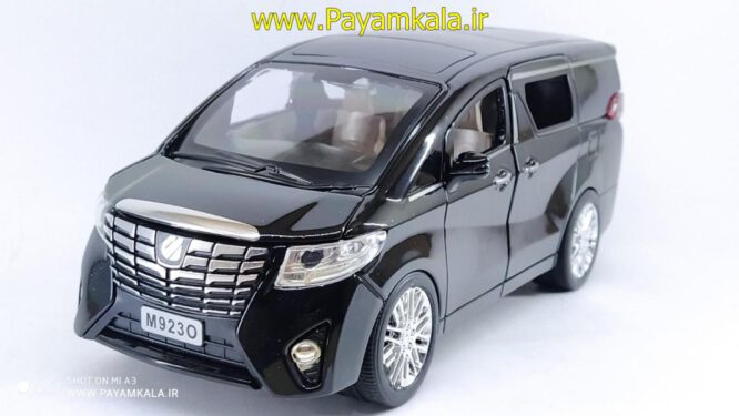 ماشین فلزی 6 درب بازشو تویوتا آلفارد ( TOYOTA ALPHARD 1:24 ) مشکی