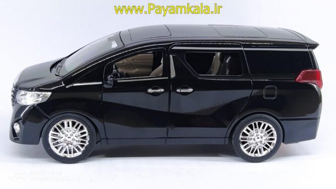 ماشین فلزی 6 درب بازشو تویوتا آلفارد ( TOYOTA ALPHARD 1:24 ) مشکی