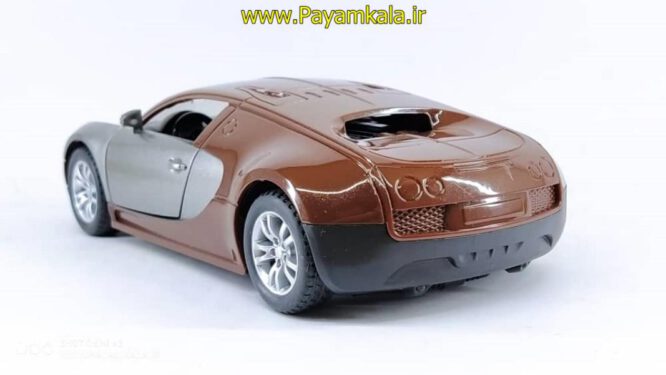 اسباب بازی ماشین بوگاتی ویرون (BUGATTI-B003) رنگ قهوه ای