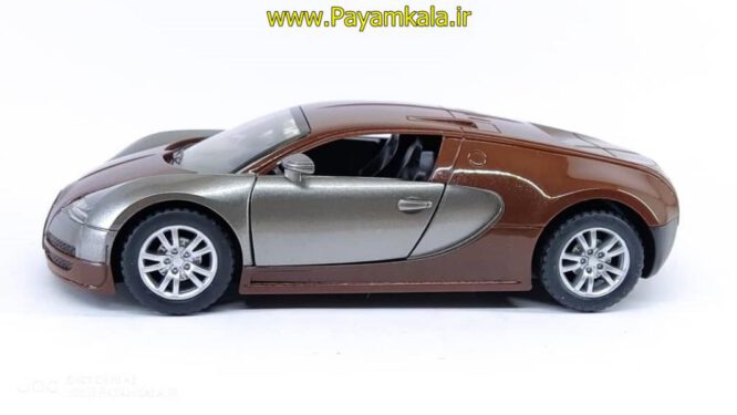 اسباب بازی ماشین بوگاتی ویرون (BUGATTI-B003) رنگ قهوه ای