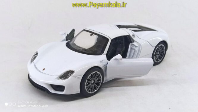 اسباب بازی ماشین پورشه (PORSCHE 918 SPYDER WELLY) سفید