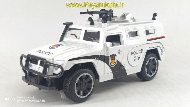 ماشین فلزی هامر پلیس (674)سفید