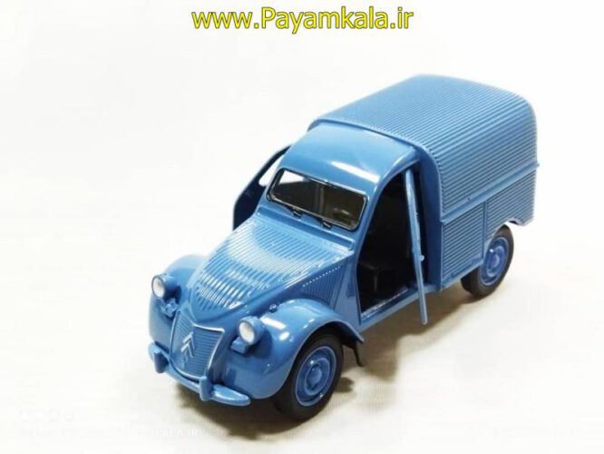 ماشین فلزی سیتروئن (CITROEN 2CV FOURGONNETTE BY WELLY) آبی