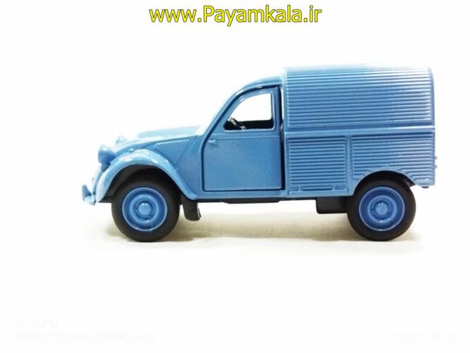 ماشین فلزی سیتروئن (CITROEN 2CV FOURGONNETTE BY WELLY) آبی