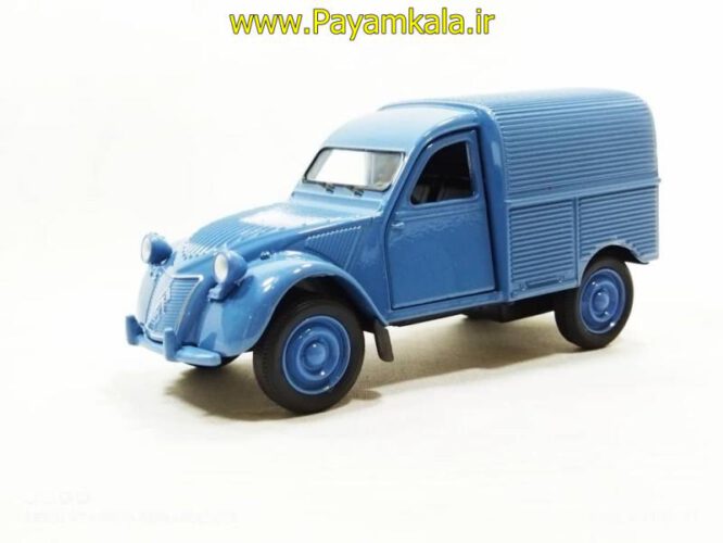 ماشین فلزی سیتروئن (CITROEN 2CV FOURGONNETTE BY WELLY) آبی