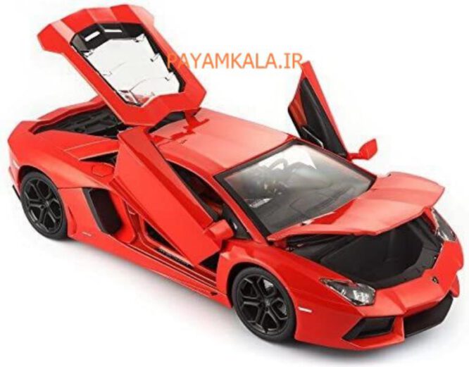 ماکت فلزی ماشین لامبورگینی آوانتادور ( LAMBORGHINI AVENTADOR LP 700-4 BY BURAGO) قرمز