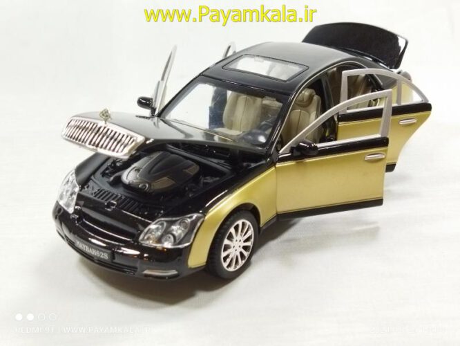 ماشین فلزی مرسدس بنز میباخ (1:24 MAYBACH XLG)(929H) مشکی-بژ