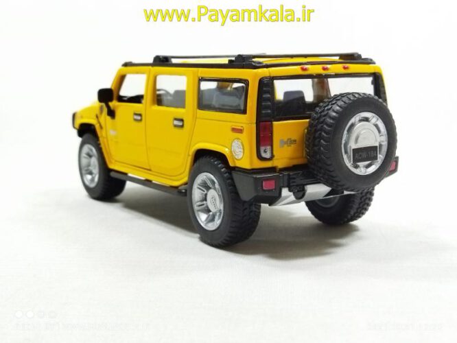 ماکت ماشین اسباب بازی هامر بزرگ (1:24) (2008 HUMMER H2 SUV) زرد