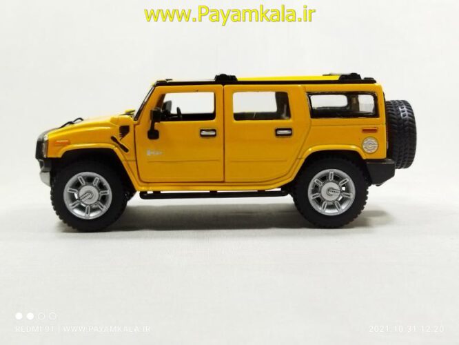 ماکت ماشین اسباب بازی هامر بزرگ (1:24) (2008 HUMMER H2 SUV) زرد