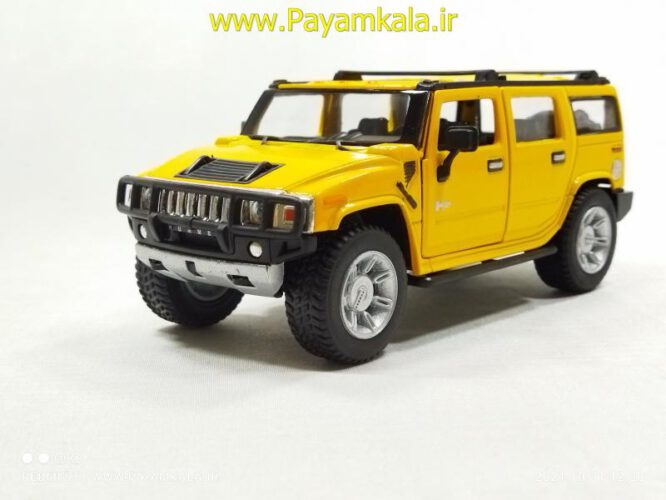 ماکت ماشین اسباب بازی هامر بزرگ (1:24) (2008 HUMMER H2 SUV) زرد